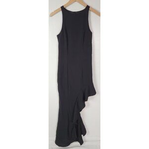 JAY X JAYGODFREY Women's Sz. 2 Stella Black Asymmetric Flounce Evening Gown